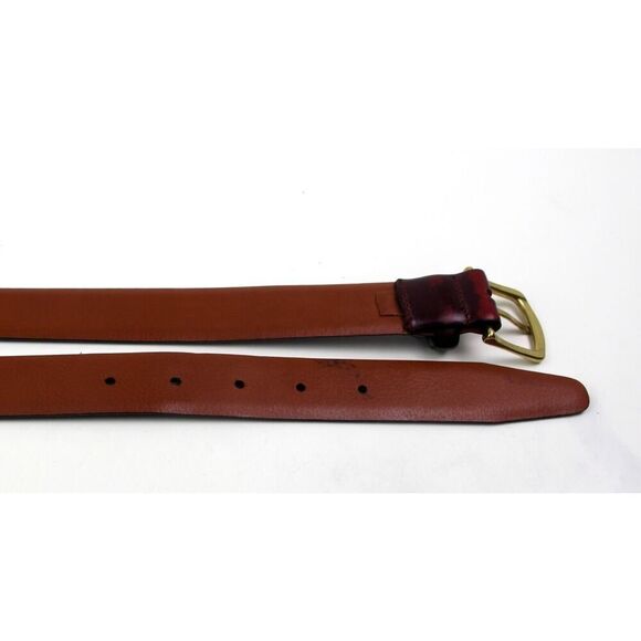 Men's Wearhouse REDDISH BROWN LEATHER 1 1/8"Wd CASUAL DRESS MENS BELT 40/100(90D - Picture 15 of 15